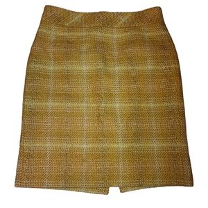 J. Crew Sunnie Pencil Skirt in Mustard Yellow, 100% Wool, Size 4